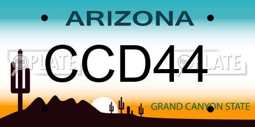 CCD44 Arizona License Plate