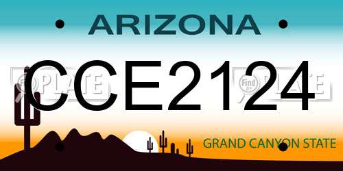 CCE2124 Arizona License Plate