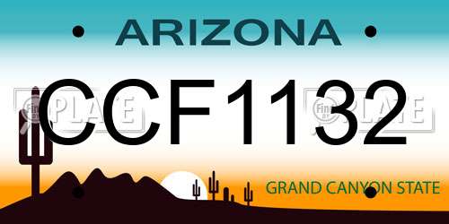 CCF1132 Arizona License Plate