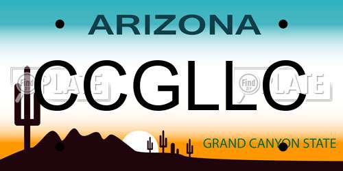 CCGLLC Arizona License Plate