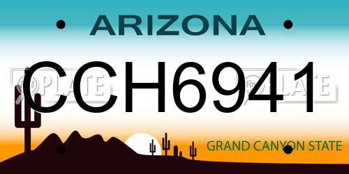 CCH6941 Arizona License Plate