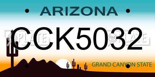 CCK5032 Arizona License Plate