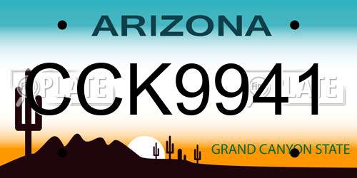 CCK9941 Arizona License Plate