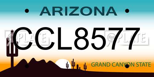 CCL8577 Arizona License Plate