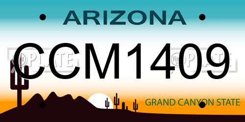 CCM1409 Arizona License Plate
