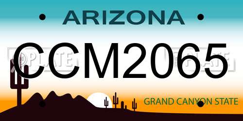 CCM2065 Arizona License Plate
