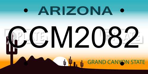 CCM2082 Arizona License Plate