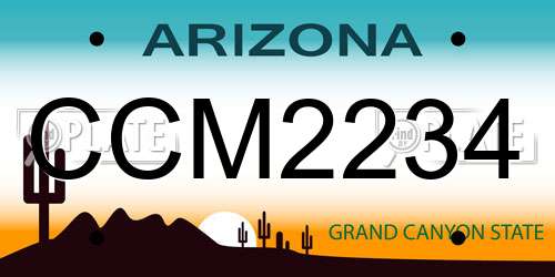 CCM2234 Arizona License Plate