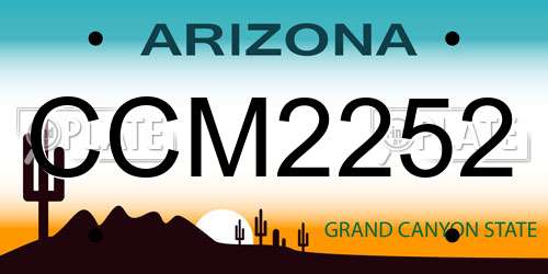 CCM2252 Arizona License Plate