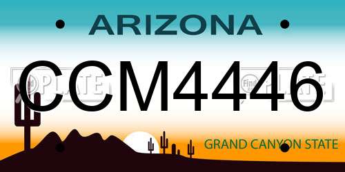 CCM4446 Arizona License Plate