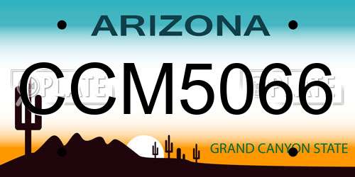 CCM5066 Arizona License Plate