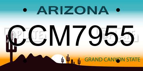 CCM7955 Arizona License Plate