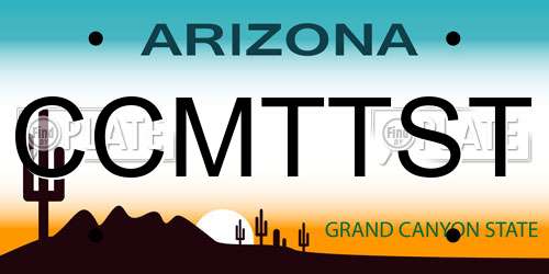 CCMTTST Arizona License Plate