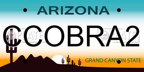 CCOBRA2 Arizona License Plate