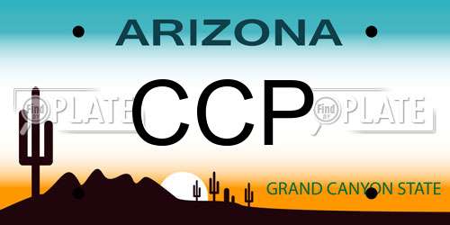 CCP Arizona License Plate