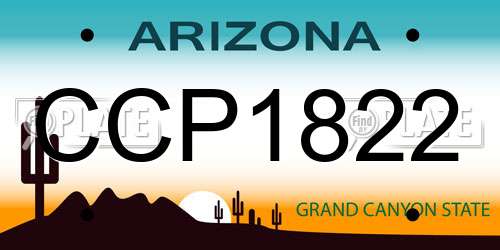 CCP1822 Arizona License Plate
