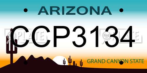 CCP3134 Arizona License Plate