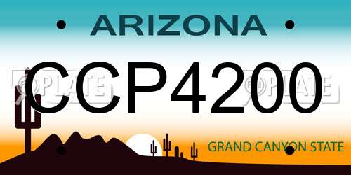 CCP4200 Arizona License Plate