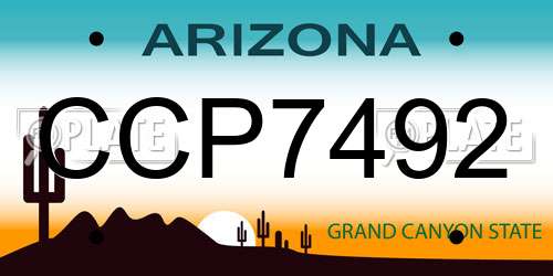 CCP7492 Arizona License Plate