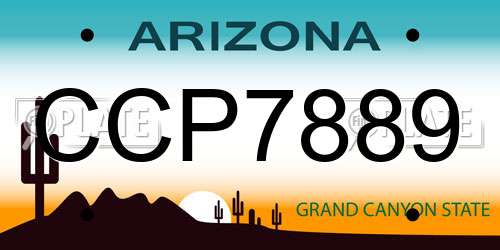 CCP7889 Arizona License Plate