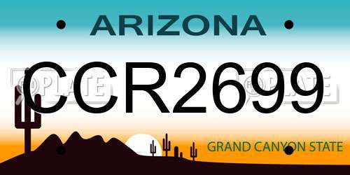 CCR2699 Arizona License Plate