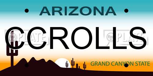 CCROLLS Arizona License Plate