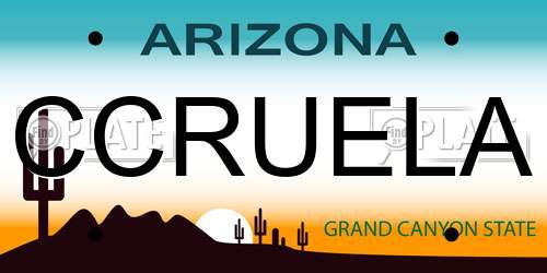 CCRUELA Arizona License Plate