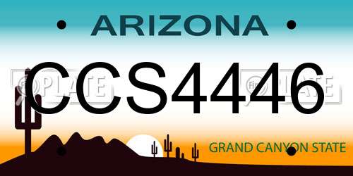 CCS4446 Arizona License Plate