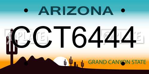 CCT6444 Arizona License Plate