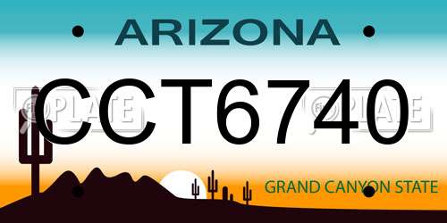 CCT6740 Arizona License Plate