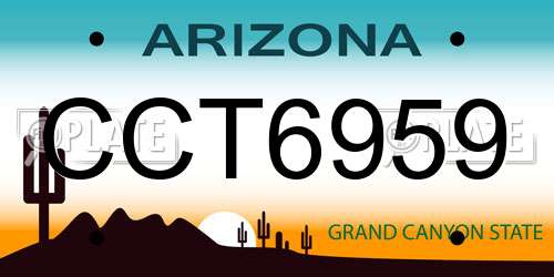 CCT6959 Arizona License Plate