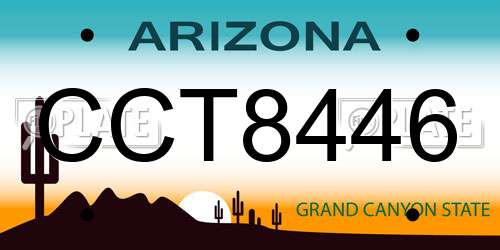 CCT8446 Arizona License Plate