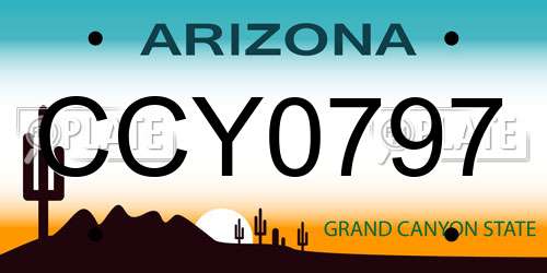 CCY0797 Arizona License Plate