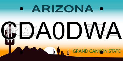 CDA0DWA Arizona License Plate