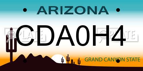 CDA0H4 Arizona License Plate