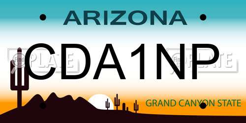 CDA1NP Arizona License Plate