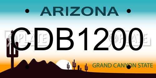CDB1200 Arizona License Plate