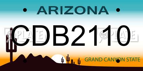 CDB2110 Arizona License Plate