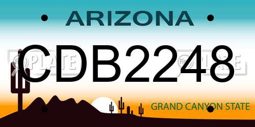 CDB2248 Arizona License Plate