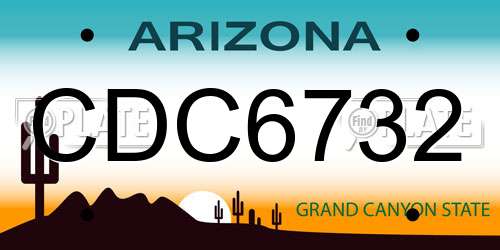 CDC6732 Arizona License Plate