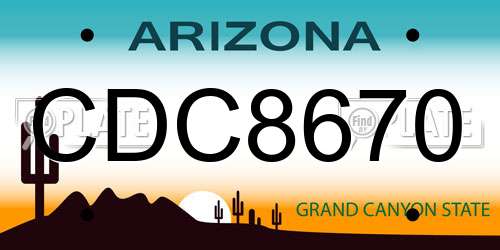 CDC8670 Arizona License Plate