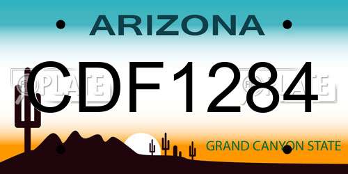 CDF1284 Arizona License Plate