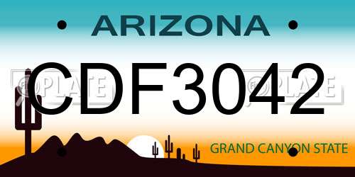 CDF3042 Arizona License Plate