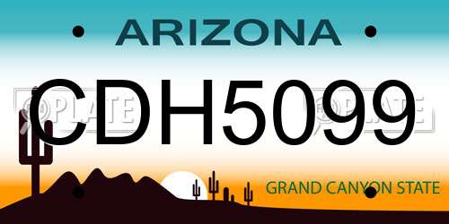 CDH5099 Arizona License Plate