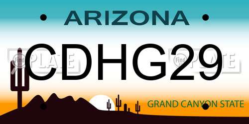 CDHG29 Arizona License Plate