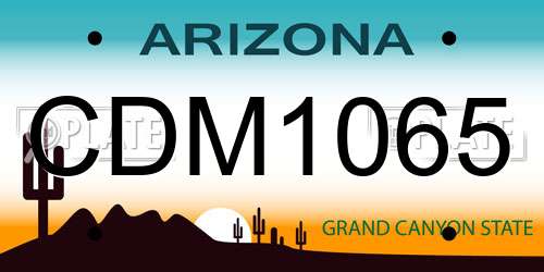 CDM1065 Arizona License Plate