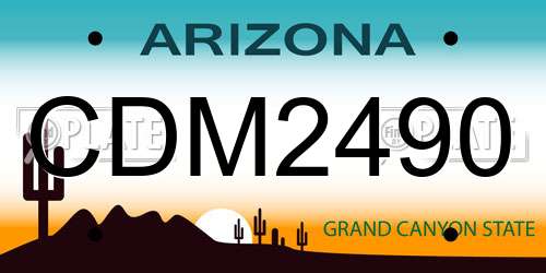 CDM2490 Arizona License Plate