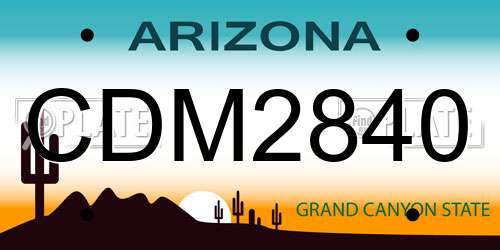 CDM2840 Arizona License Plate