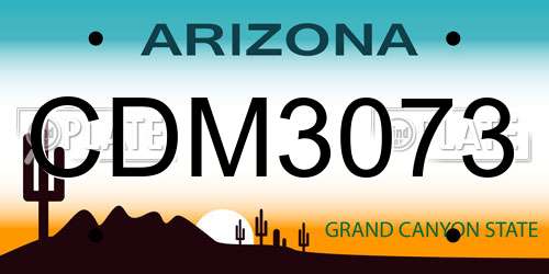 CDM3073 Arizona License Plate