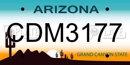 CDM3177 Arizona License Plate